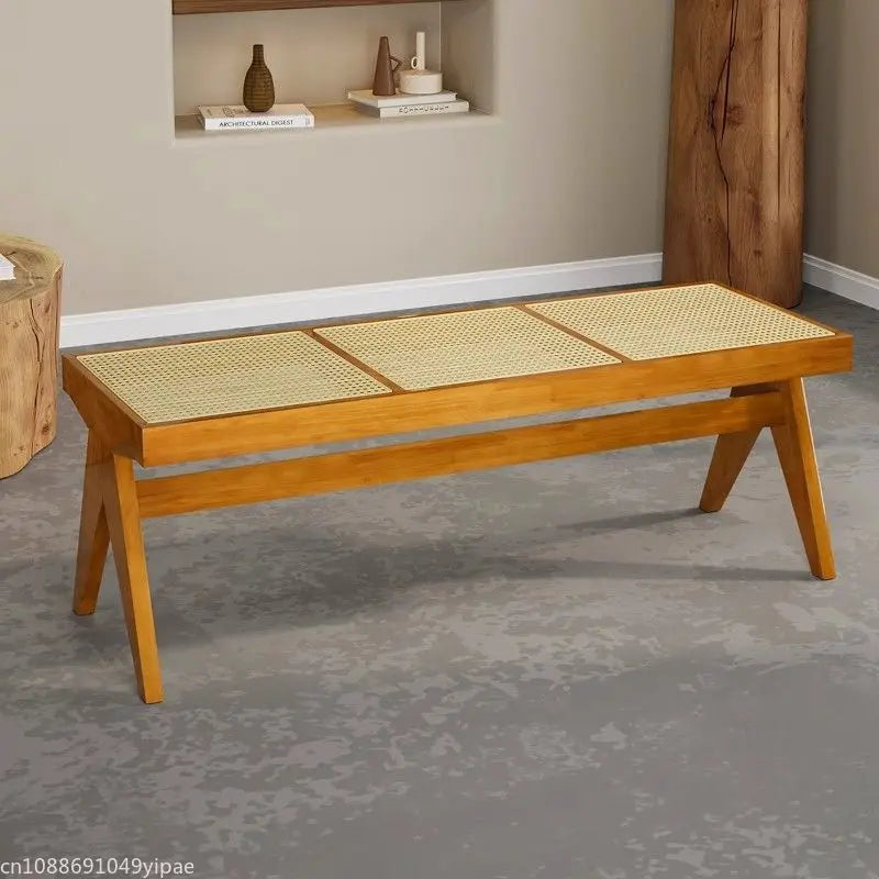 ZenWood Rattan Bench